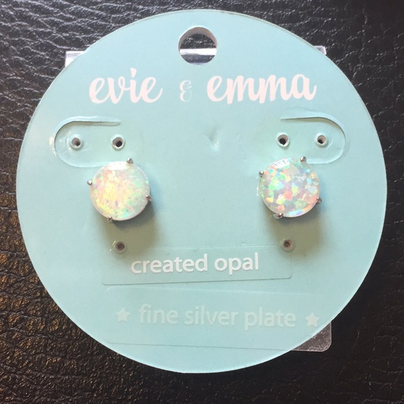 evie & emma Jewelry - Created opal earring silverplate NWOT